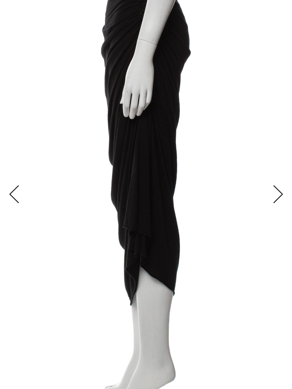 Rick Owens Black Ruched Maxi Skirt - Picture 10 of 11